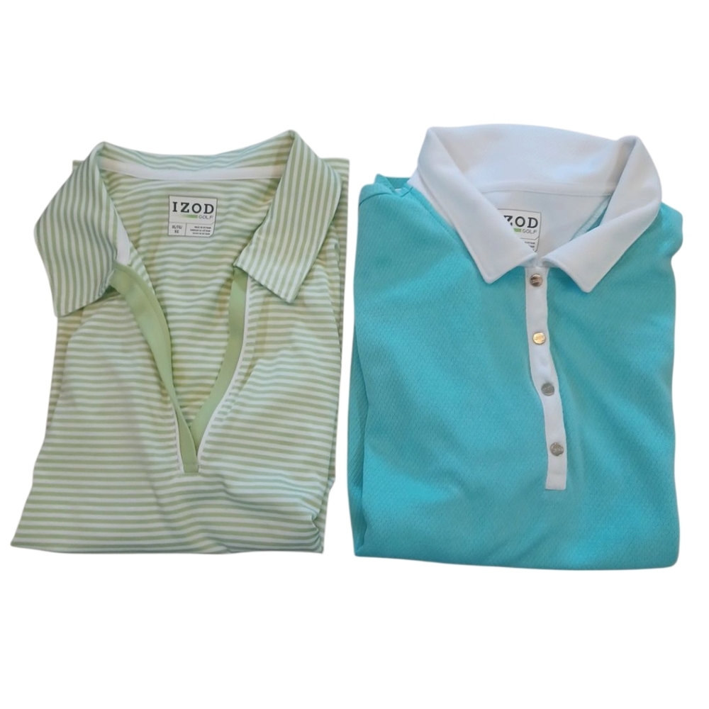 Izod Golf Polo Womens XL Lot Of 2 NWOT Preppy Athletic Performance